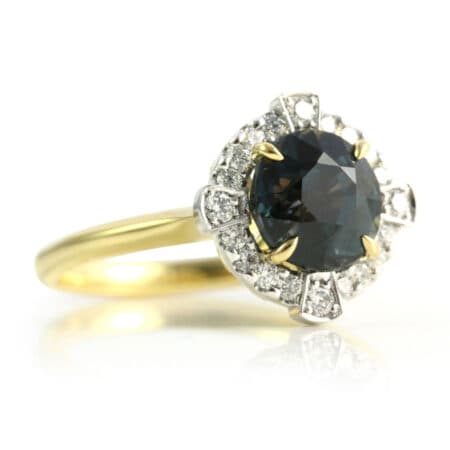 Colour Change Sapphire Cluster Ring