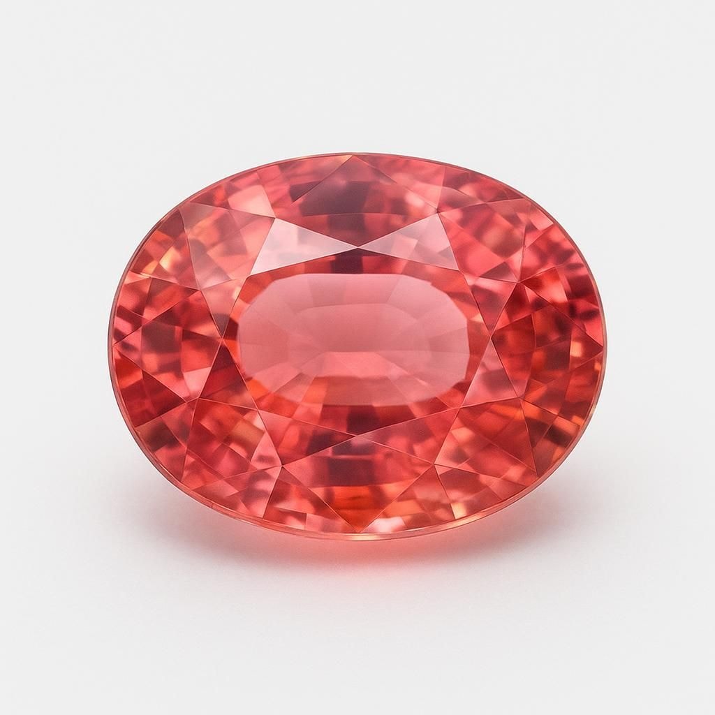 Padparadscha Oval Sapphire - 1.95ct - Sri Lanka 1.95 carat padparadscha oval cut natural sapphire from Sri Lanka, vvs clarity, unheated